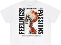 Image 1 of Oversized Boxy "FFP" T-Shirt - White