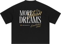 Image 2 of Oversized Boxy "More Than Dreams" T-Shirt - Black