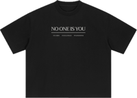 Image 1 of Oversized Boxy "More Than Dreams" T-Shirt - Black