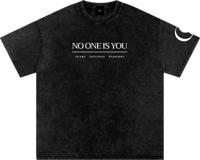 Image 1 of Oversized Snow Washed "Faith" T-Shirt - Black