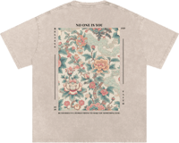 Image 2 of Oversized Snow Washed "No One Is You" T-Shirt - Apricot