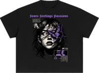 Image 1 of Oversized Boxy "FFP" T-Shirt - Black