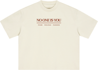 Image 1 of Oversized Boxy "No One Is You FFP" T-Shirt - Mild Apricot