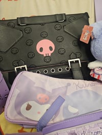 Image 1 of Kuromi Leather Messenger Bag Bundle 