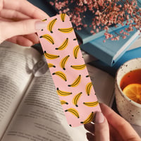 Image 3 of Retro Banana Bookmark | Cute Pink Aesthetic Bookmark for Readers | Fun Fruity Y2K Bookish Gift | ...