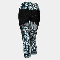 Snowy Trees Capri Leggings - Snowytreesback