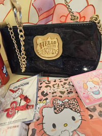 Image 2 of Hello Kitty Black & Gold Patent Leather Shoulder Bag Bundle 