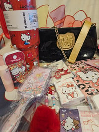 Image 4 of Hello Kitty Black & Gold Patent Leather Shoulder Bag Bundle 
