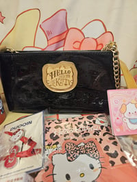 Image 6 of Hello Kitty Black & Gold Patent Leather Shoulder Bag Bundle 