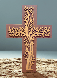 Image 1 of Mark 10:27 Tree Cross
