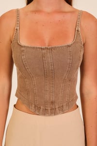 Image 2 of Denim Brown Top