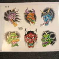 Image 1 of 1995 Official Tattoo brand demon head sheet production 396-c