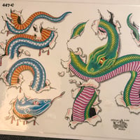 Image 2 of 1995 Official Tattoo Brand production snakes sheet 447-c
