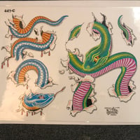 Image 1 of 1995 Official Tattoo Brand production snakes sheet 447-c