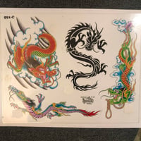 Image 1 of 1997 Official Tattoo Brand Dragons production sheet 591-c