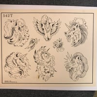 Image 1 of 1996 Spaulding & Roger’s production unicorn sheet 542T