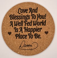 Image 3 of Cooking With Danna 4" Cork Coaster Set
