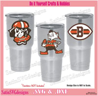Image 3 of Cleveland Browns Dawg Set Design SVG Files, Cricut, Studio, Digital Cut Files