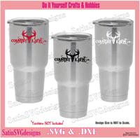 Image 2 of Country Life Deer Skull Design SVG Files, Cricut, Silhouette Studio, Digital Cut Files