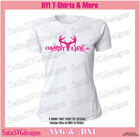 Image 3 of Country Life Deer Skull Design SVG Files, Cricut, Silhouette Studio, Digital Cut Files