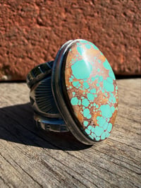 Image 4 of WL&A Handmade Heavy Ingot Gem Webbed Royston Sunrise Ring - Size 11