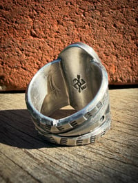 Image 7 of WL&A Handmade Heavy Ingot Gem Webbed Royston Sunrise Ring - Size 11