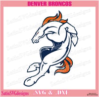 Image 3 of Denver Broncos Logo Set Design SVG Files, Cricut, Studio, Digital Cut Files