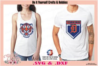 Image 2 of Detroit Tigers Baseball Set Design SVG Files, Cricut, Studio, Digital Cut Files