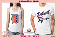 Image 4 of Detroit Tigers Baseball Set Design SVG Files, Cricut, Studio, Digital Cut Files