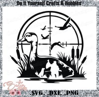 Image 1 of Ducks Hunting Target Design SVG PNG Files, Cricut, Silhouette Studio, Digital Cut Files