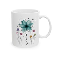 Image 5 of Mamam Floral  Ceramic Mug —  Wildflower Coffee Cup (11oz, 15oz)