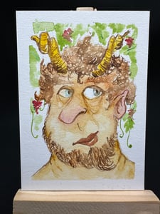 Image of Bacchus Satyr ACEO 3.5"x2.5" Art Card