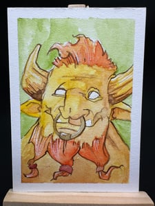 Image of Minotaur ACEO 3.5"x2.5" Art Card