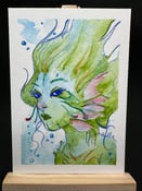 Image of Mermaid Merfolk  ACEO 3.5"x2.5" Art Card