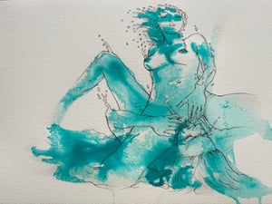 Image of Wave Study 5 - Original 9”x12”