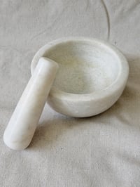 Image 3 of White Stone Mortar & Pestle
