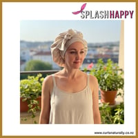 Image 4 of Splash Happy™ Cloud Bonnet – Silk Sleep Bonnet for Overnight Curl Protection