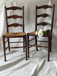 Image 3 of Farmhouse Ladder Chair Set