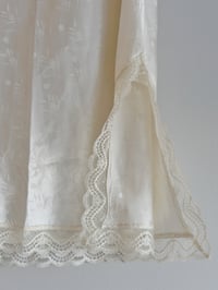 Image 1 of Vintage Ivory Lace-trimmed Slip Skirt
