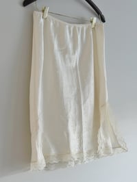 Image 3 of Vintage Ivory Lace-trimmed Slip Skirt