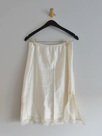 Image 2 of Vintage Ivory Lace-trimmed Slip Skirt