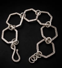 Silver hexagon bracelet 