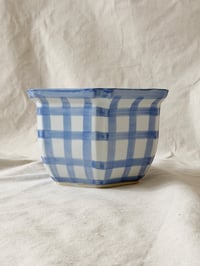 Image 4 of Vintage Painted Gingham Plant Pot