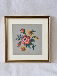 Image 2 of Vintage Cottage Florals Needlepoint