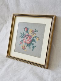 Image 3 of Vintage Cottage Florals Needlepoint