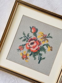 Image 4 of Vintage Cottage Florals Needlepoint
