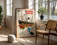 Image 2 of “Messageries Maritimes” Vintage Shipping Poster