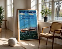 Image 2 of “Messageries Maritimes” — Vintage Ocean Liner Travel Poster (1958)