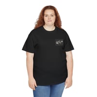 Image 4 of Pocket Galaxy T‑Shirt — Cosmic Night Sky Graphic Tee
