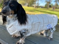 Image 1 of Cream Puffer Chest Cover coat